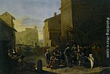 A Roman Market Scene with Peasants Gathered around a Stove by Johannes Lingelbach